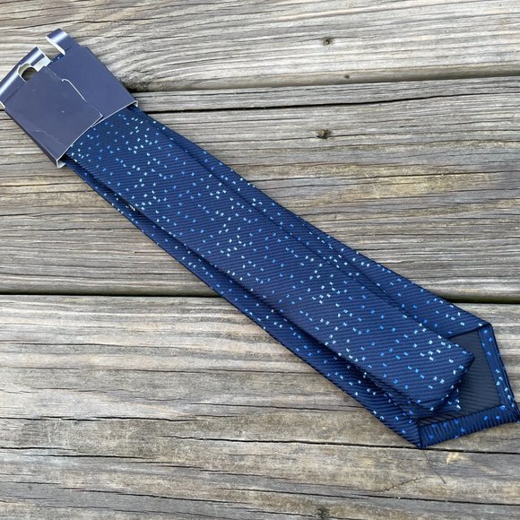 Addiction Men Blue Necktie Classic Length Tie Fash - Picture 3 of 7